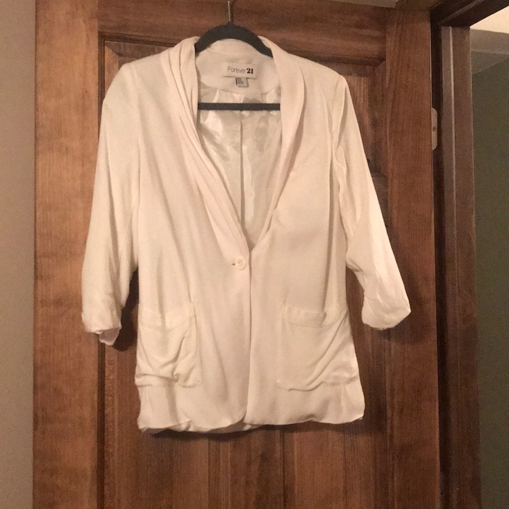Forever 21 white blazer jacket
